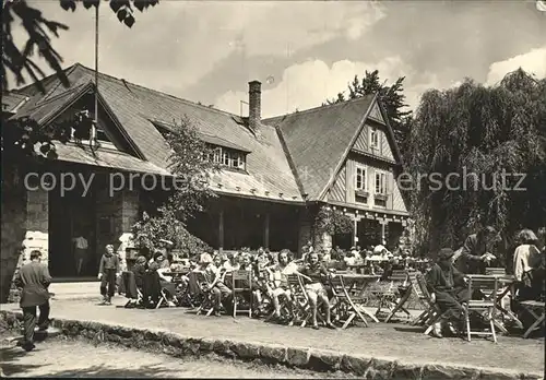 Prachovske Skaly Restaurant Gartenterrasse Kat. Tschechische Republik