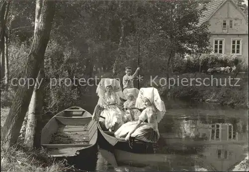 Spreewald Frauen in Sorbischer Tracht Kat. Luebbenau