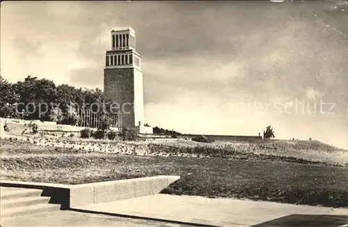 Buchenwald Weimar Mahn  und Gedenkstaette Turm vom Stehlenweg aus gesehen Kat. Weimar