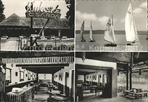 Balatonfoeldvar Kukorica Schenke Restaurant Segelboote Kat. Ungarn