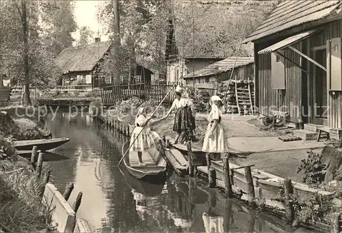 Spreewald Frauen in Tracht Kat. Luebbenau