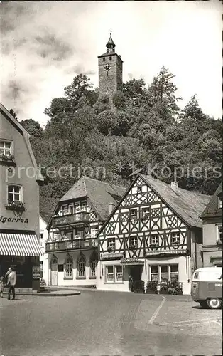 Bad Berneck Fachwerk und Kirchturm Kat. Bad Berneck Fichtelgebirge