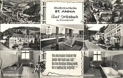 Bad Griesbach Schwarzwald  Kuranlage Kapelle Moorbad Kat. Bad Peterstal Griesbach