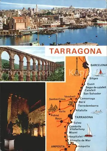 Tarragona Staedte an der Kueste Kat. Costa Dorada Spanien