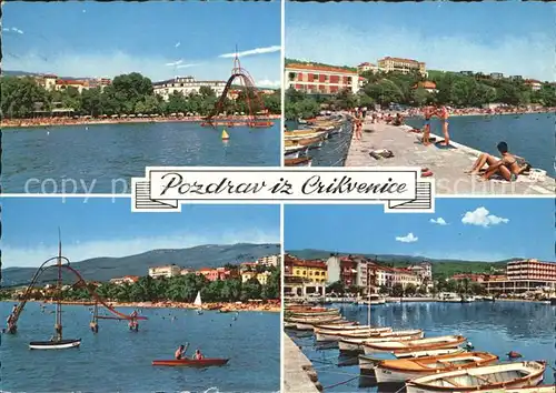 Crikvenica Kroatien Hafen und Strand Kat. Kroatien