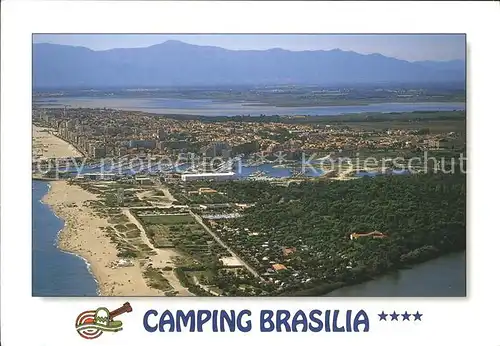 Canet Plage Fliegeraufnahme Camping Brasilia Kat. Canet en Roussillon