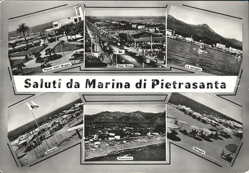 Marina di Pietrasanta Viale Roma Plazza XXIV Maggio Spiaggia  Kat. Lucca