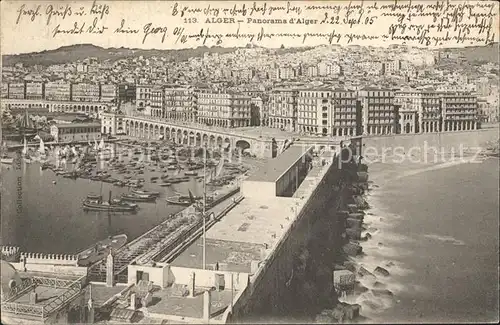 Alger Algerien Panorama Hafenpartie / Algier Algerien /