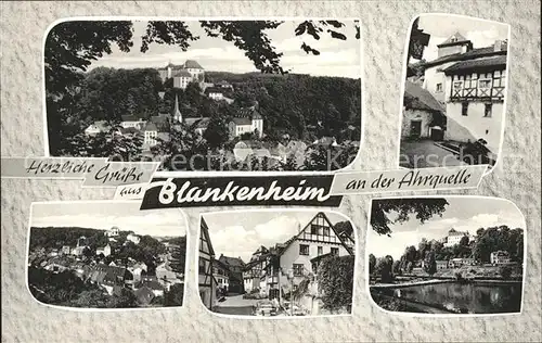 Blankenheim Eifel Total mit Burg Dorfpartien Ahrquelle Kat. Blankenheim