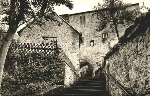 Kronenburg Eifel Aufgang zur Burg Kat. Dahlem