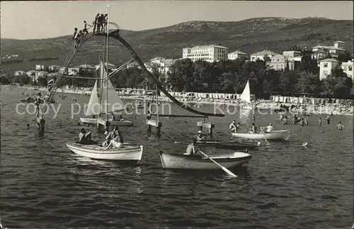 Crikvenica Kroatien Strand und Segelpartien Kat. Kroatien