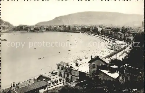 San Sebastian Guipuzcoa Vista general de la Playa / Donostia-San Sebastian /Guipuzcoa