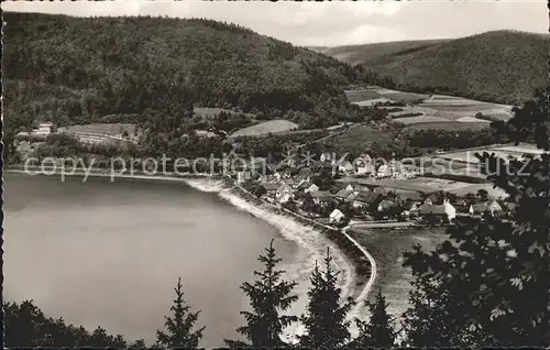 Herzhausen Edersee Totalansicht Kat. Edertal