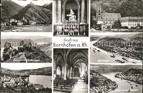 Bornhofen Kamp Total Gnadenbild Kirche Kloster Liebenstein Sterrenberg Bad Salzig Kamp Kirche Inneres Filsen Boppard Kat. Kamp Bornhofen