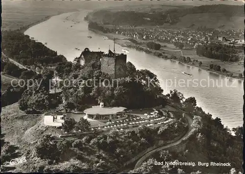 Bad Niederbreisig Burg Rheineck Fliegeraufnahme Kat. Bad Breisig