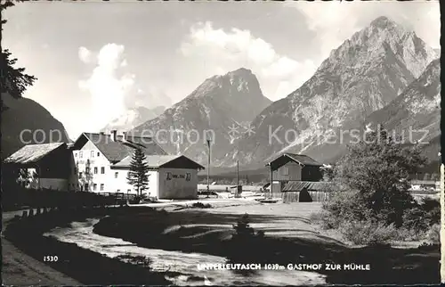 Unterleutasch Gasthof zur Muehle Alpen Kat. Leutasch Tirol