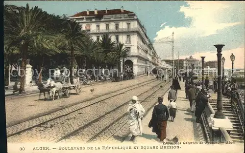 Alger Algerien Boulevard de la Republique et Square Bresson / Algier Algerien /