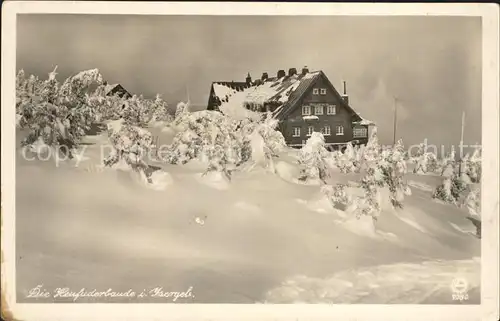 Bad Flinsberg Swieradow Zdroj Heufuderbaude Winterpanorama im Isergebirge Kat. 