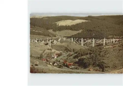 Okertal Neue Bruecke der Talsperre mit Unterschulenberg Kat. Goslar