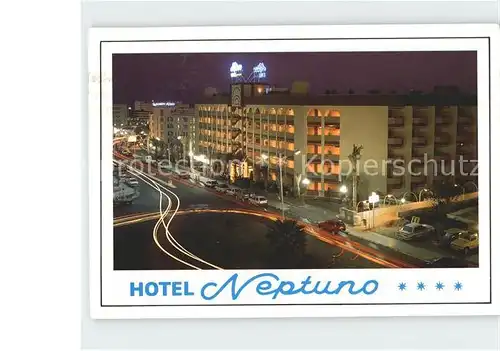 Playa del Ingles Gran Canaria Hotel Neptuno Nachtaufnahme Kat. San Bartolome de Tirajana