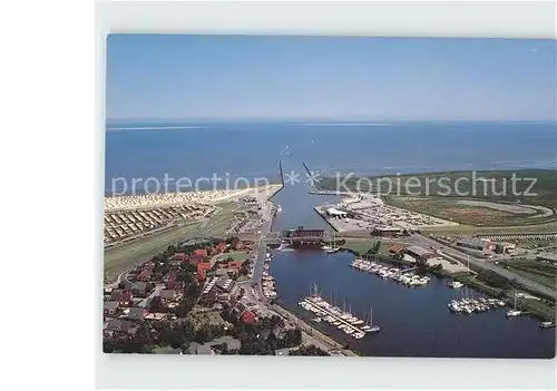 Harlesiel Hafen Nordseebad Fliegeraufnahme / Wittmund /Wittmund LKR