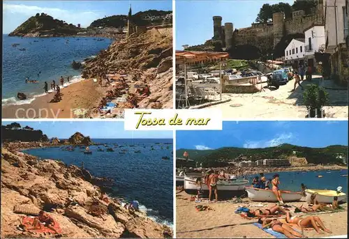 Tossa de Mar Strandpartien Hafen Kat. Costa Brava