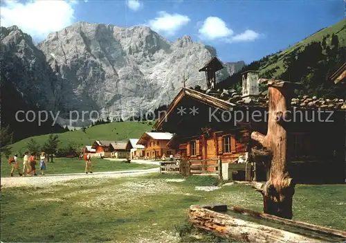 Eng Karwendel Eng Almen am Gr Ahornboden mit Grubenkarspitze Brunnen Kat. Schwaz
