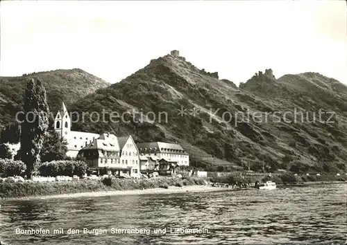 Bornhofen Kamp mit Burgen Sterrenberg und Liebenstein Kat. Kamp Bornhofen