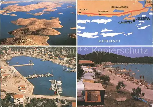 Jezera Kroatien Autocamp Lovisca Yu Hafen Strand Fliegeraufnahme