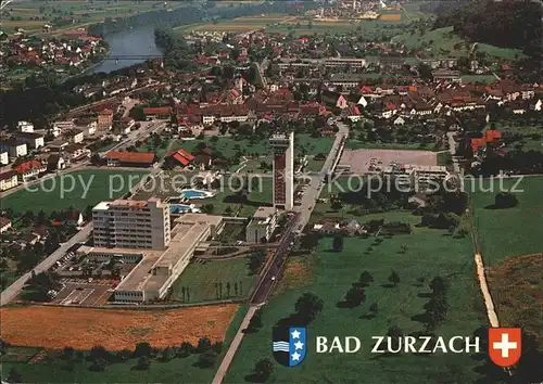 Bad Zurzach mit Thermalbad und Rheumazentrum Fliegeraufnahme / Zurzach /Bz. Zurzach