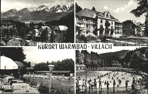 Warmbad Villach Terrasse Schwimmbad Kat. Villach