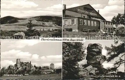 Oberbreitenau Bischofsmais Ruine Weissenstein Teufelstisch Landshuter Haus / Bischofsmais /Regen LKR