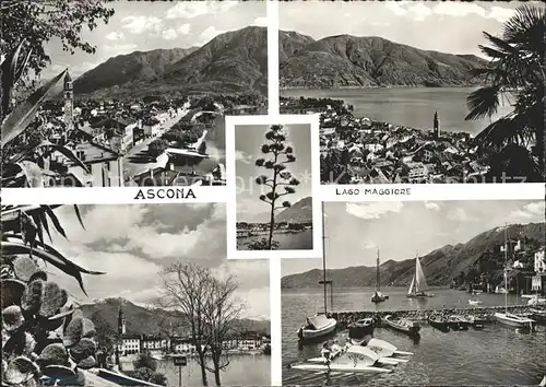 Ascona TI See  Hafen Gesamtansicht Promenade Kat. Ascona