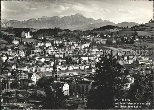 St Gallen SG Blick zum Saentis Kat. St Gallen