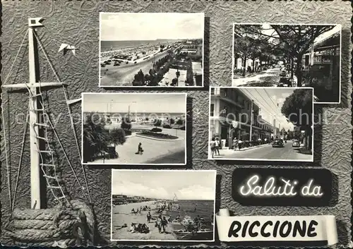 Riccione Strand Hauptstrasse Promenade