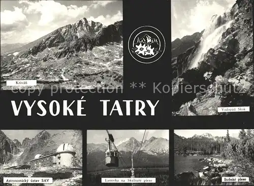 Tatry Vysoke Gebirge Seilbahn Krivan See Kat. Slowakische Republik