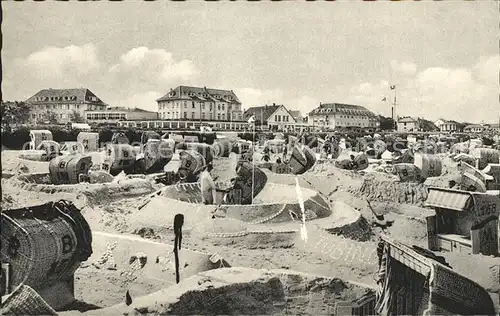 Duhnen Nordsee Strand mit Hotels / Cuxhaven /Cuxhaven LKR