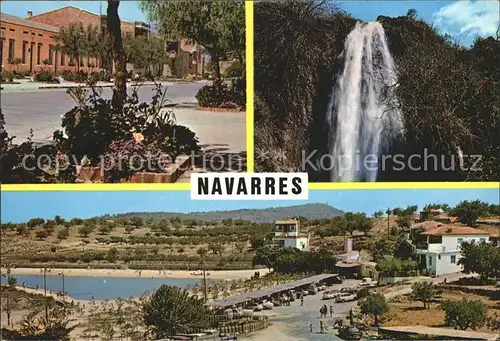 Navarres Valencia Dorfmotiv Wasserfall Panorama