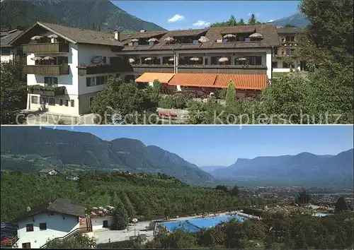 Dorf Tirol Naturfreundehaus Pension Gnaid Alpenpanorama Kat. Tirolo