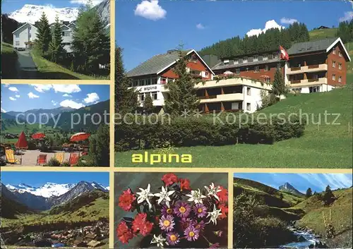 Adelboden alpina Familienhotel Alpenpanorama Blumen Bergbach Kat. Adelboden