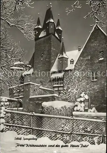 Spangenberg Hessen Schloss im Winter Kat. Spangenberg