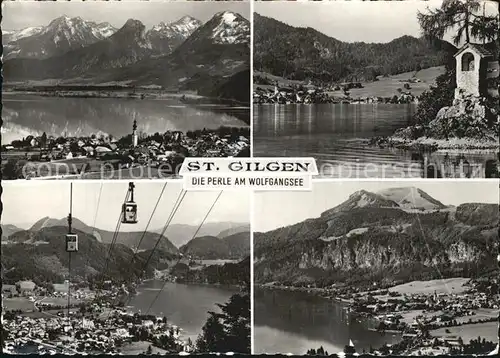 St Gilgen Salzkammergut Seilbahn und Seepartien Kat. St Gilgen Wolfgangsee