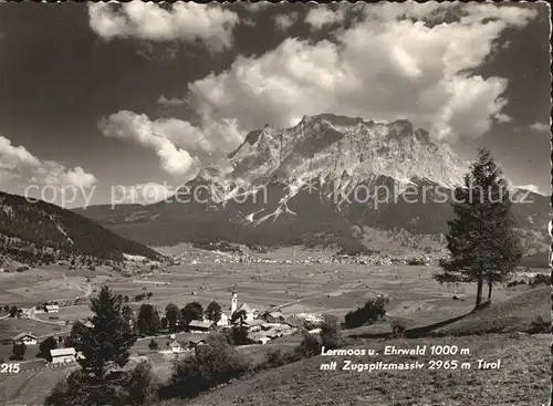 Lermoos Tirol mit Zugspitzmassiv Kat. Lermoos