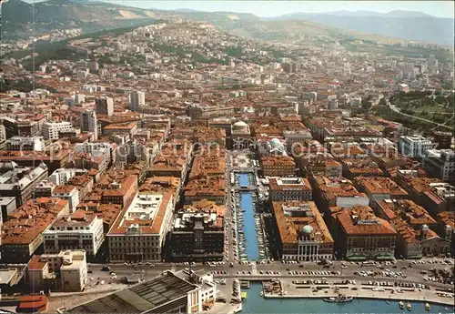 Trieste Fliegeraufnahme Hafen Altstadt Kat. Trieste
