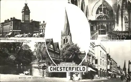 Chesterfield Interior Parish Church Market High Street Kat. Chesterfield