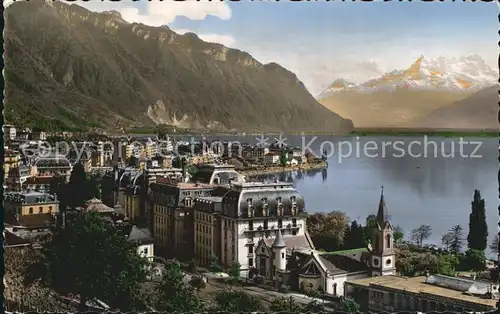 Montreux VD avec Dents du Midi Kat. Montreux