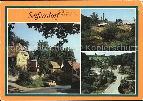 Seifersdorf Dippoldiswalde Bruecke ueber Rote Weisseritz Kat. Dippoldiswalde