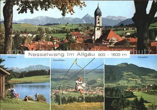 Nesselwang Attlesee Alpspitze Sesselbahn Kat. Nesselwang
