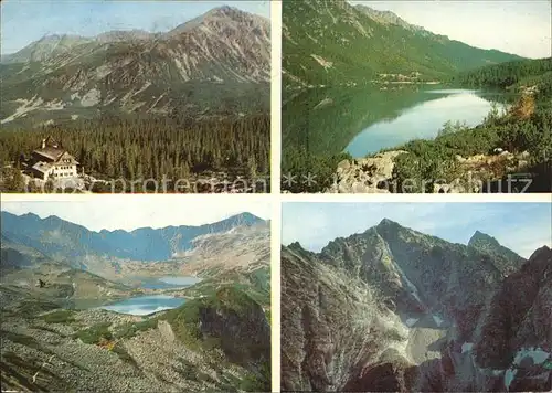 Tatry Wysokie Partie am See Berghaus Kat. Slowakische Republik