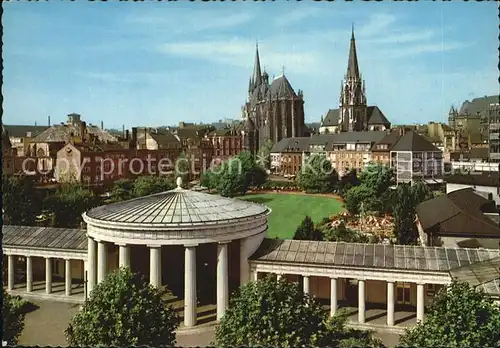 Aachen Elisenbrunnen mit Dom Kat. Aachen